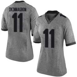 Women's Nike Darren Ikinnagbon Georgia Bulldogs Limited Gray Football College Jersey