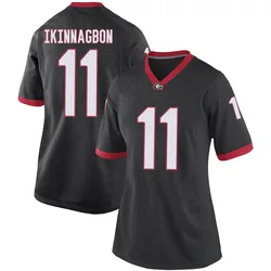 Women's Nike Darren Ikinnagbon Georgia Bulldogs Replica Black Football College Jersey