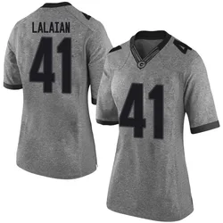 Women's Nike David Lalaian Georgia Bulldogs Limited Gray Football College Jersey