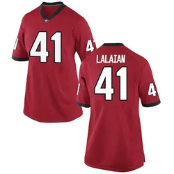Women's Nike David Lalaian Georgia Bulldogs Replica Red Football College Jersey
