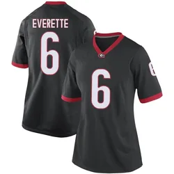 Women's Nike Daylen Everette Georgia Bulldogs Game Black Football College Jersey