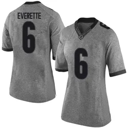 Women's Nike Daylen Everette Georgia Bulldogs Limited Gray Football College Jersey