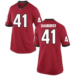 Women's Nike Denton Shamburger Georgia Bulldogs Replica Red Football College Jersey