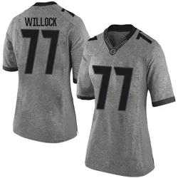 Women's Nike Devin Willock Georgia Bulldogs Limited Gray Football College Jersey