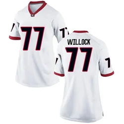 Women's Nike Devin Willock Georgia Bulldogs Replica White Football College Jersey