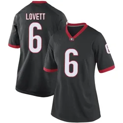 Women's Nike Dominic Lovett Georgia Bulldogs Game Black Football College Jersey