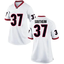 Women's Nike Drew Southern Georgia Bulldogs Game White Football College Jersey