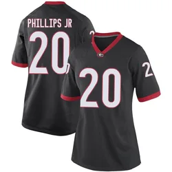 Women's Nike Dwight Phillips Jr Georgia Bulldogs Replica Black Football College Jersey