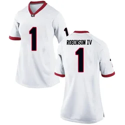 Women's Nike Ellis Robinson IV Georgia Bulldogs Replica White Football College Jersey