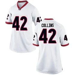 Women's Nike Graham Collins Georgia Bulldogs Replica White Football College Jersey