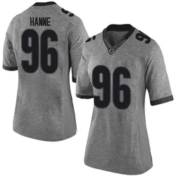 Women's Nike JJ Hanne Georgia Bulldogs Limited Gray Football College Jersey