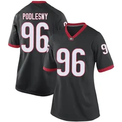 Women's Nike Jack Podlesny Georgia Bulldogs Game Black Football College Jersey