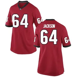 Women's Nike Jahzare Jackson Georgia Bulldogs Game Red Football College Jersey