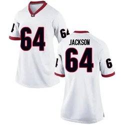 Women's Nike Jahzare Jackson Georgia Bulldogs Replica White Football College Jersey
