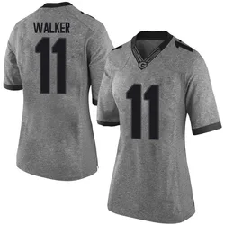 Women's Nike Jalon Walker Georgia Bulldogs Limited Gray Football College Jersey