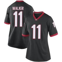 Women's Nike Jalon Walker Georgia Bulldogs Replica Black Football College Jersey