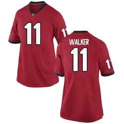 Women's Nike Jalon Walker Georgia Bulldogs Replica Red Football College Jersey