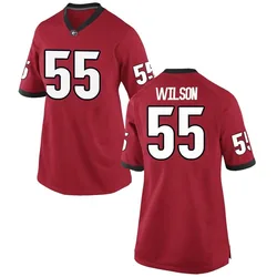 Women's Nike Jared Wilson Georgia Bulldogs Replica Red Football College Jersey