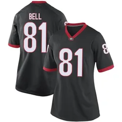 Women's Nike Jeremy Bell Georgia Bulldogs Game Black Football College Jersey