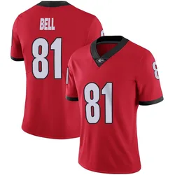 Women's Nike Jeremy Bell Georgia Bulldogs Limited Red Football Jersey