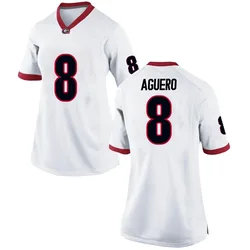 Women's Nike Joenel Aguero Georgia Bulldogs Replica White Football College Jersey
