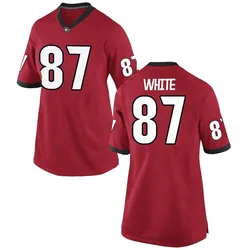 Women's Nike Jordan White Georgia Bulldogs Replica White Red Football College Jersey