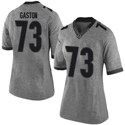 Women's Nike Juan Gaston Georgia Bulldogs Limited Gray Football College Jersey