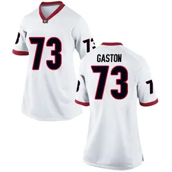 Women's Nike Juan Gaston Georgia Bulldogs Replica White Football College Jersey