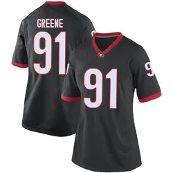 Women's Nike Justin Greene Georgia Bulldogs Replica Green Black Football College Jersey
