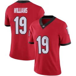 Women's Nike Justin Williams Georgia Bulldogs Limited Red Football Jersey