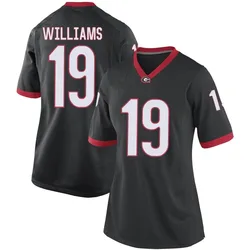 Women's Nike Justin Williams Georgia Bulldogs Replica Black Football College Jersey