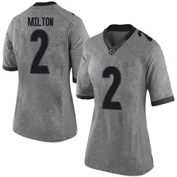 Women's Nike Kendall Milton Georgia Bulldogs Limited Gray Football College Jersey