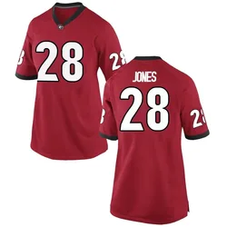 Women's Nike Kris Jones Georgia Bulldogs Replica Red Football College Jersey