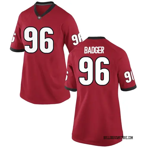 Women's Nike Liam Badger Georgia Bulldogs Game Red Football College Jersey
