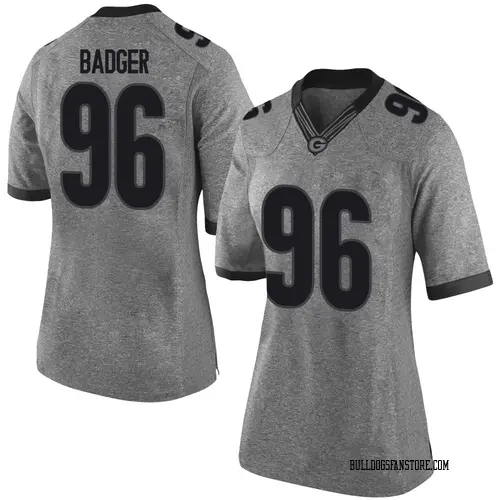 Women's Nike Liam Badger Georgia Bulldogs Limited Gray Football College Jersey