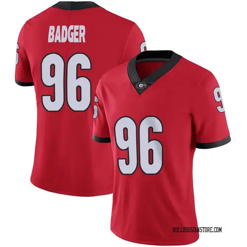 Women's Nike Liam Badger Georgia Bulldogs Limited Red Football Jersey