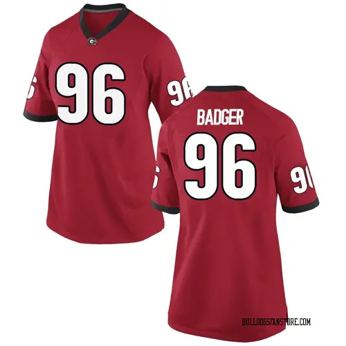 Women's Nike Liam Badger Georgia Bulldogs Replica Red Football College Jersey
