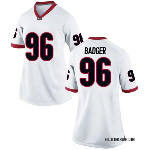 Women's Nike Liam Badger Georgia Bulldogs Replica White Football College Jersey