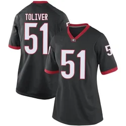 Women's Nike Malachi Toliver Georgia Bulldogs Game Black Football College Jersey
