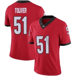 Women's Nike Malachi Toliver Georgia Bulldogs Limited Red Football Jersey