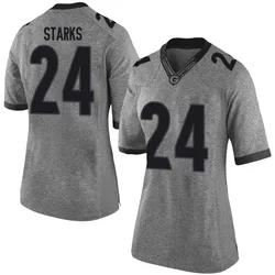 Women's Nike Malaki Starks Georgia Bulldogs Limited Gray Football College Jersey