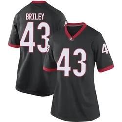 Women's Nike Marek Briley Georgia Bulldogs Game Black Football College Jersey