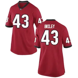 Women's Nike Marek Briley Georgia Bulldogs Game Red Football College Jersey
