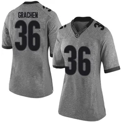Women's Nike Matthew Grachen Georgia Bulldogs Limited Gray Football College Jersey