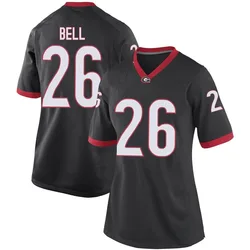 Women's Nike Micah Bell Georgia Bulldogs Game Black Football College Jersey