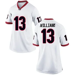 Women's Nike Mykel Williams Georgia Bulldogs Game White Football College Jersey