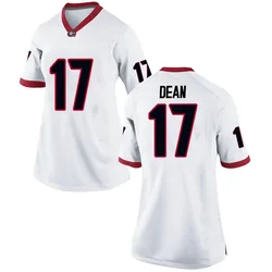 Women's Nike Nakobe Dean Georgia Bulldogs Replica White Football College Jersey