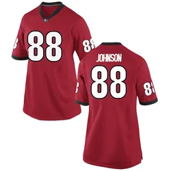 Women's Nike Nasir Johnson Georgia Bulldogs Replica Red Football College Jersey