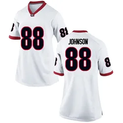 Women's Nike Nasir Johnson Georgia Bulldogs Replica White Football College Jersey