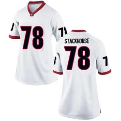 Women's Nike Nazir Stackhouse Georgia Bulldogs Game White Football College Jersey